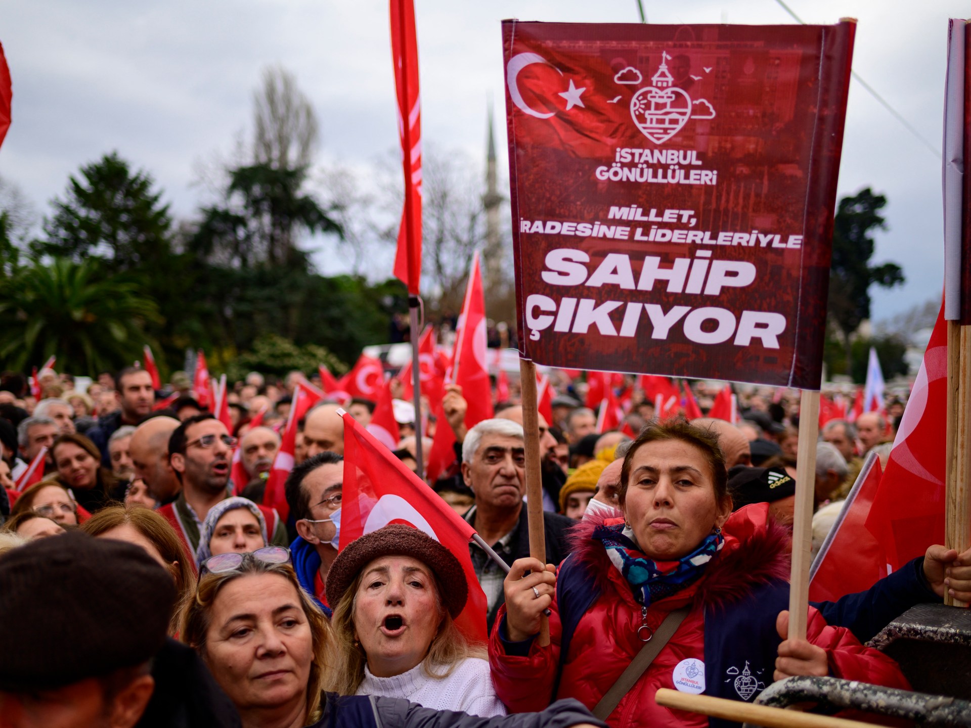 1000’s protest towards conviction of Istanbul Mayor Imamoglu