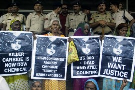 Thousands were killed after toxic fumes from a Union Carbide plant erupted in the city of Bhopal in India on the night of December 2, 1984, in one of the world&#39;s worst industrial accidents [File: Raj Patidar/Reuters]
