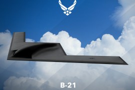 An artist rendering shows the first image of a new Northrop Grumman Corp long-range bomber B-21 [File: US Air Force/Handout via Reuters]