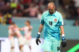Croatian supporters reportedly shouted insults at Milan Borjan, an ethnic Serb, during the two countries&#39; group-stage clash on November 27 [Carl Recine/Reuters]