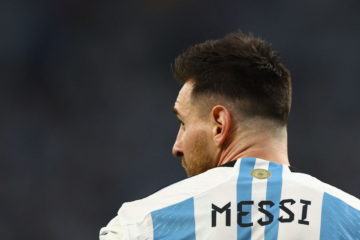 Argentina's Lionel Messi during the match