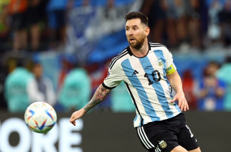 Argentina's Lionel Messi in action