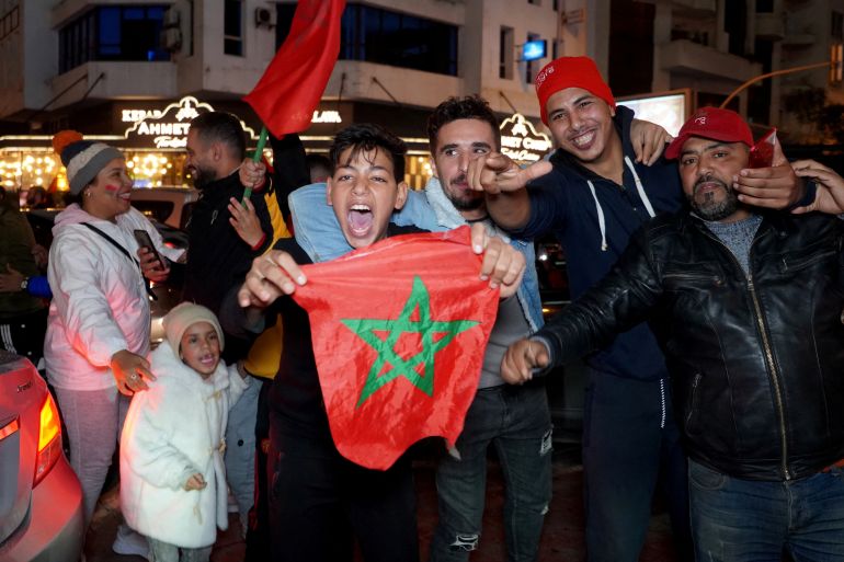 Morocco fans in Casablanca