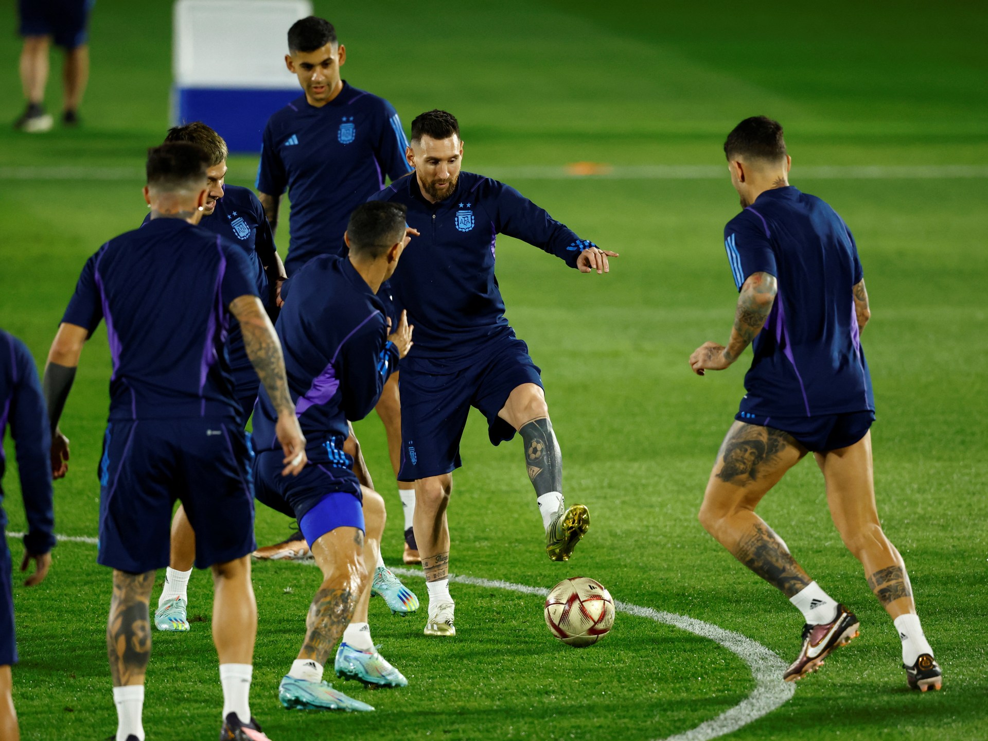 Todos los ojos puestos en Messi en el entrenamiento de Argentina antes del choque con Croacia |  Copa del Mundo Qatar 2022 Noticias