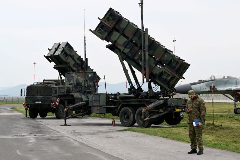 The US Patriot missile air defence system.