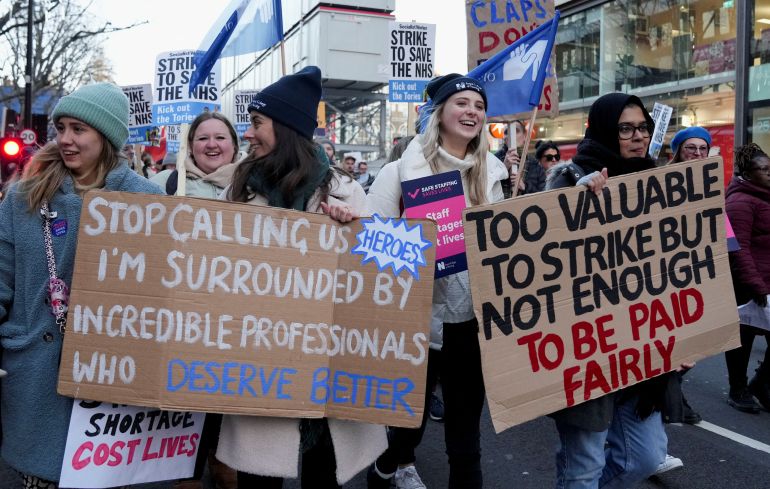 Nurses striking in UK