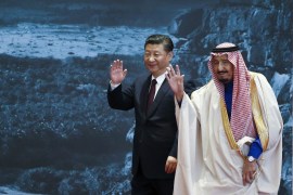 Chinese President Xi Jinping with Saudi Arabia's King Salman