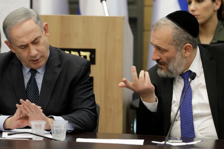 Israeli Prime Minister Benjamin Netanyahu and Aryeh Deri