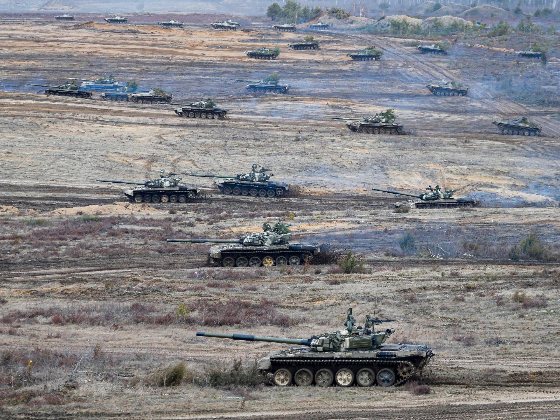 روسيا البيضاء تنقل قواتها ومعداتها مع مخاوف أوكرانيا من هجوم |  الحرب بين روسيا وأوكرانيا