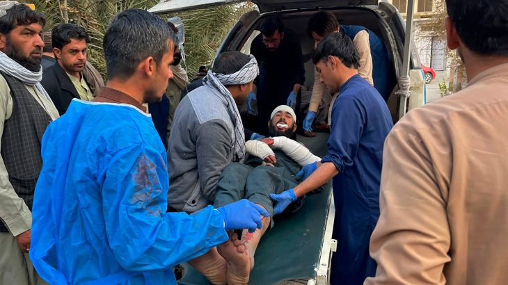 A man injured in the Afghan forces shelling in Chaman.