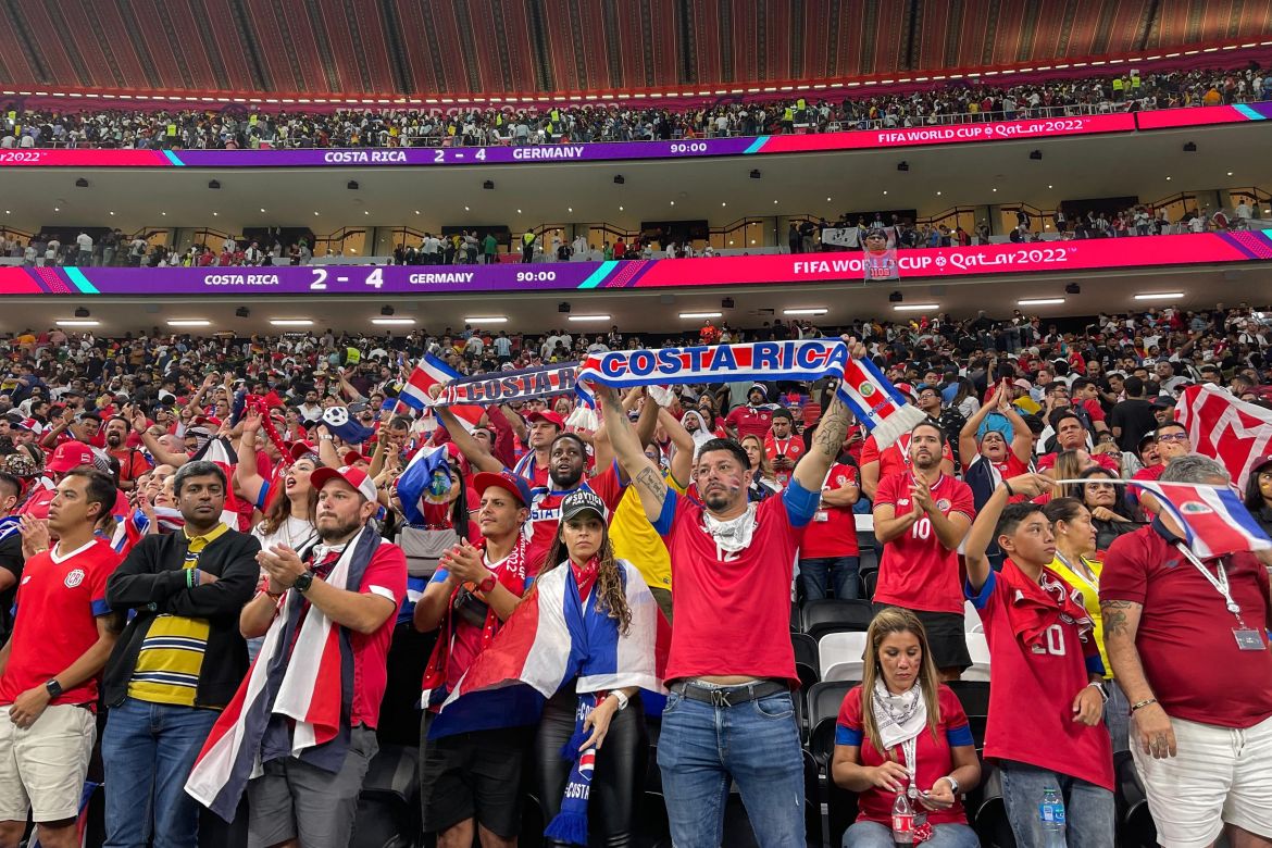 Costa Rica fans stand proud after