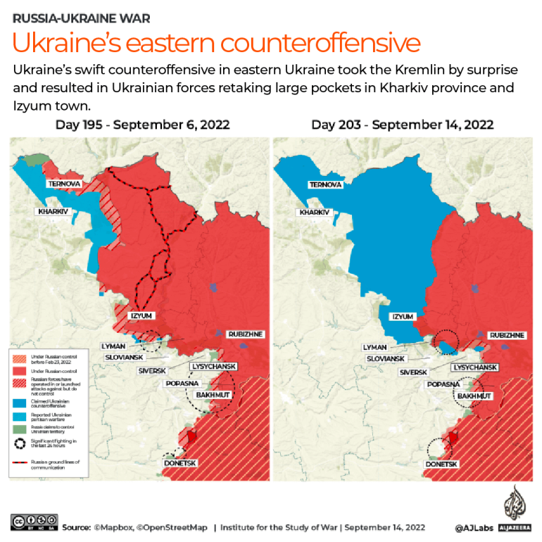 INTERACTIVE - Ukraine eastern counteroffensive