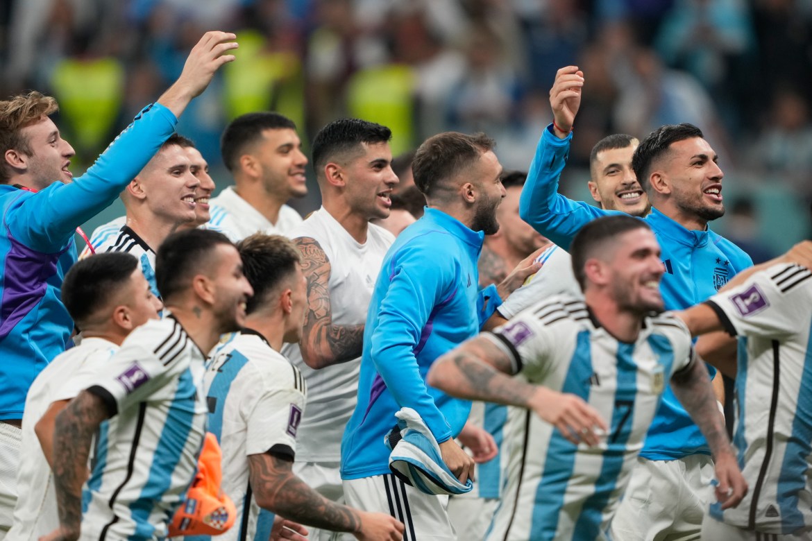 Argentinian players celebrate