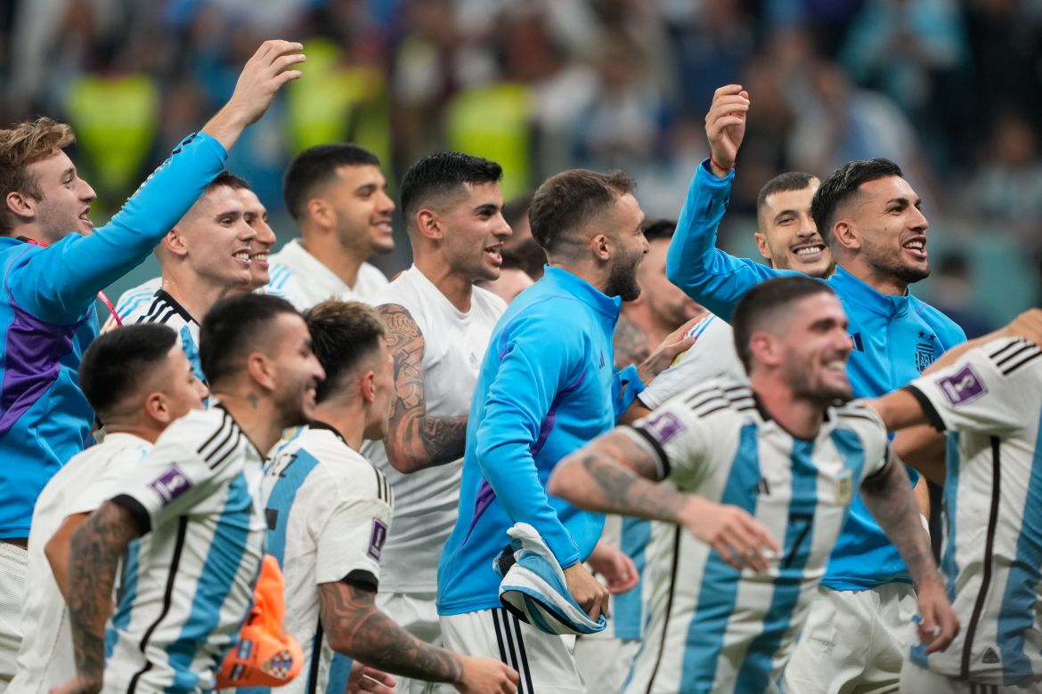 Argentinian players celebrate