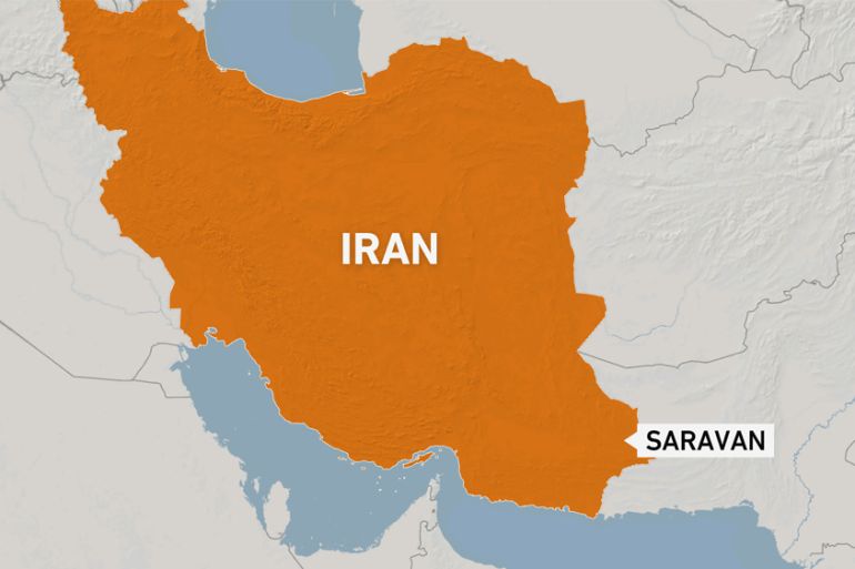 Saravan, Iran map