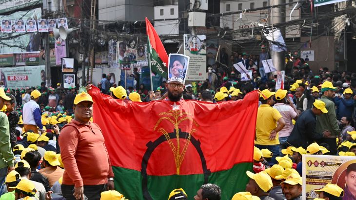 Bangladesh Nationalist Party (BNP) activists gather during an anti-government rally in Dhaka.