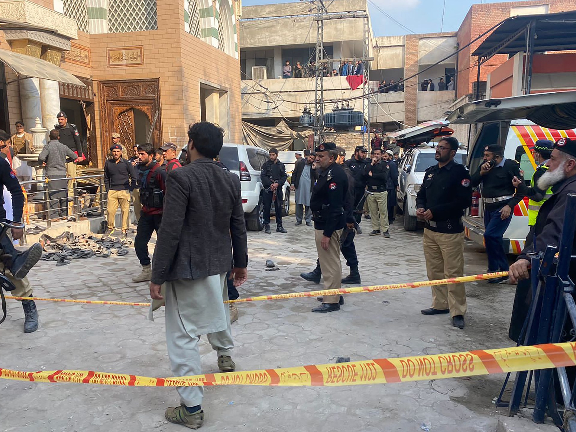 Dozens killed in bombing at mosque in Pakistan’s Peshawar