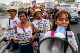 Filipino activists and relatives of people killed in the country&#39;s war on drugs have been calling for justice for years [File: Eloisa Lopez/Reuters]