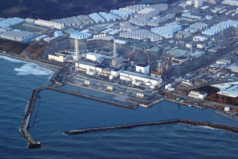 An aerial view shows the Fukushima Daiichi nuclear power plant in Okuma town, Fukushima prefecture, Japan.