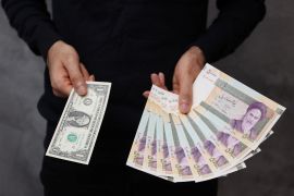 US dollar and Iranian rials