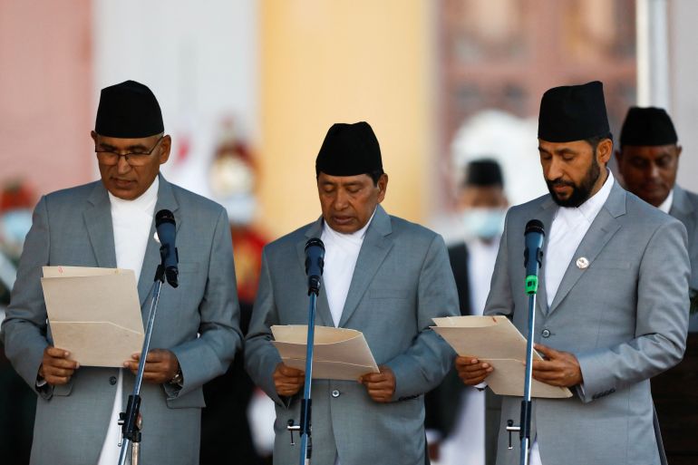 Nepali ministers administer oath