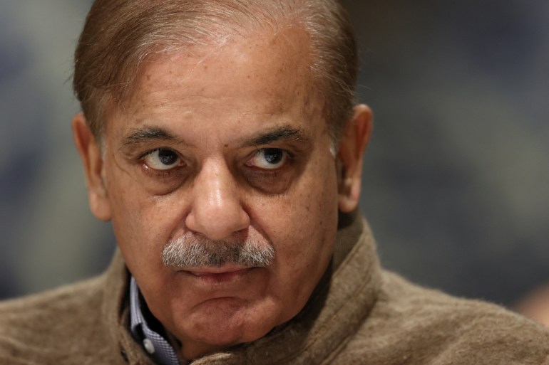 Pakistan's Prime Minister Shehbaz Sharif attends a summit on climate resilience in Pakistan, months after deadly floods in the country, at the United Nations, in Geneva, Switzerland, January 9, 2023. REUTERS/Denis Balibouse