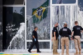 Damage caused by the riot in Brazil's capital