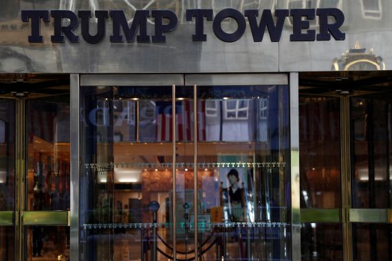 The entrance to Trump Tower on 5th Avenue