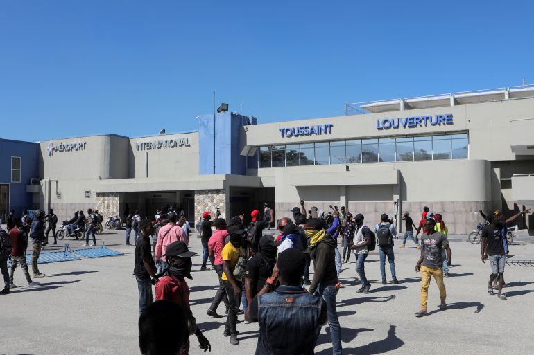 Demonstrators broke into Toussaint Louverture International Airport in Port-au-Prince, Haiti