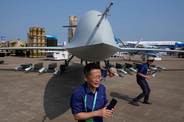 The CH-6 drone during the 13th China International Aviation and Aerospace Exhibition in Zhuhai in southern China's Guangdong province.