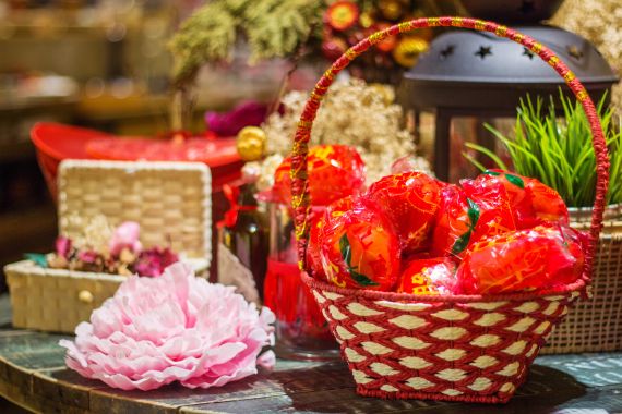 Chinese New Year, Tangerine, Food, Orange - Fruit, Basket, longevity, wealthy, prosperity