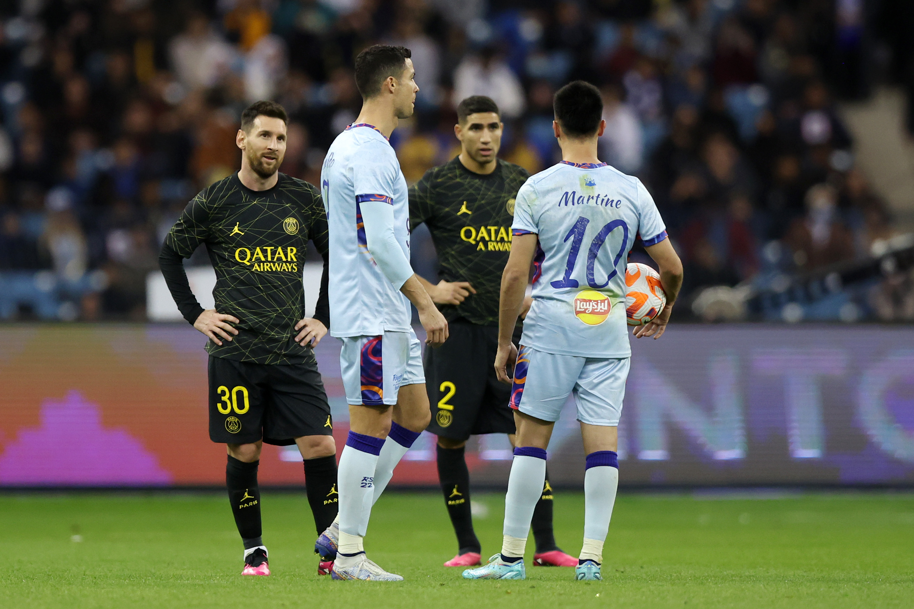 Photos Ronaldo scores twice in Saudi reunion with Messi  Football News   Al Jazeera