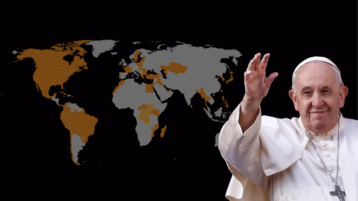 Map: Which countries has Pope Francis visited?