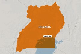 Uganda map showing Kampala