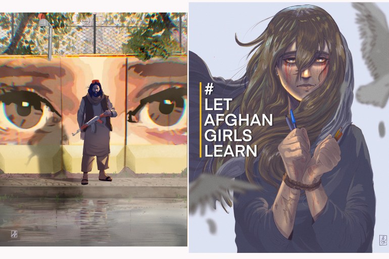 阿富汗漫畫家利用才能放大婦女回家的困境