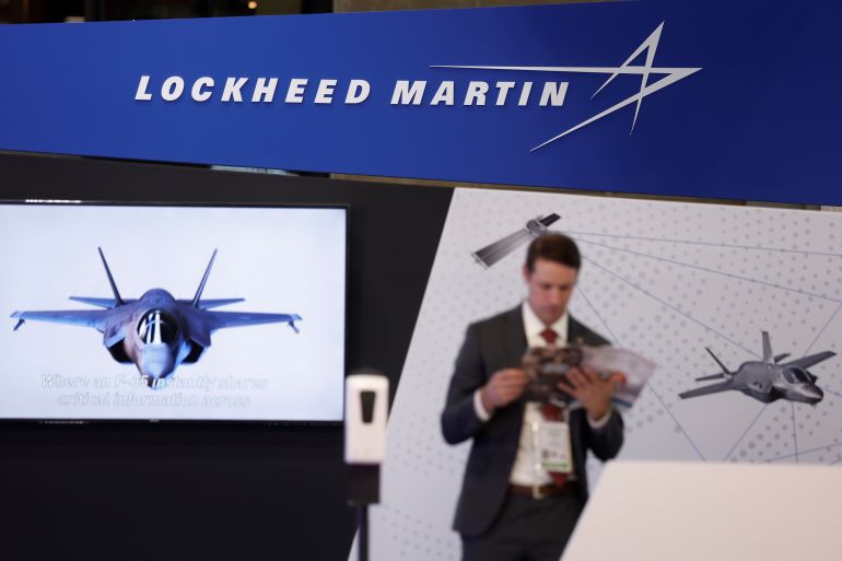 The logo of Lockheed Martin is pictured at the Eurosatory international defence and security exhibition in Villepinte, near Paris, France June 13, 2022. REUTERS/Benoit Tessier