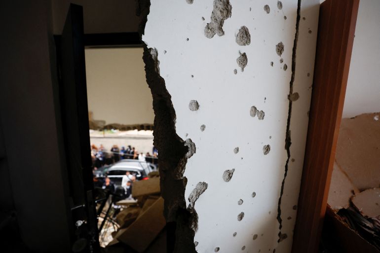 A house destroyed by Israeli troops during a military raid in Jericho, in the occupied West Bank, February 4, 2023