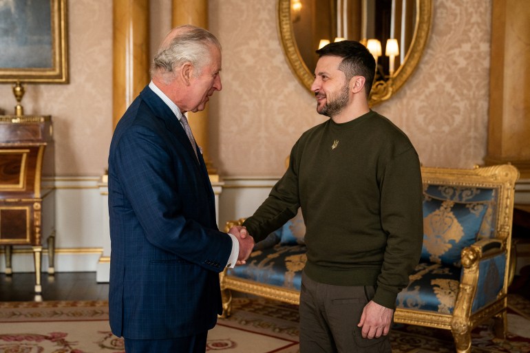 UK King Charles and Ukrainian President Zelenskyy