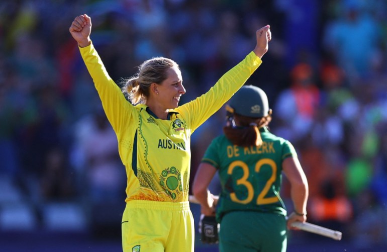 Partido de cricket de la Copa Mundial Femenina T20 entre Sudáfrica y Australia