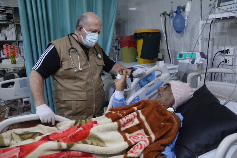 Dr Mufaddal Hamadeh, former president of SAMS at a hospital by Bab al-Hawa in northwest Syria