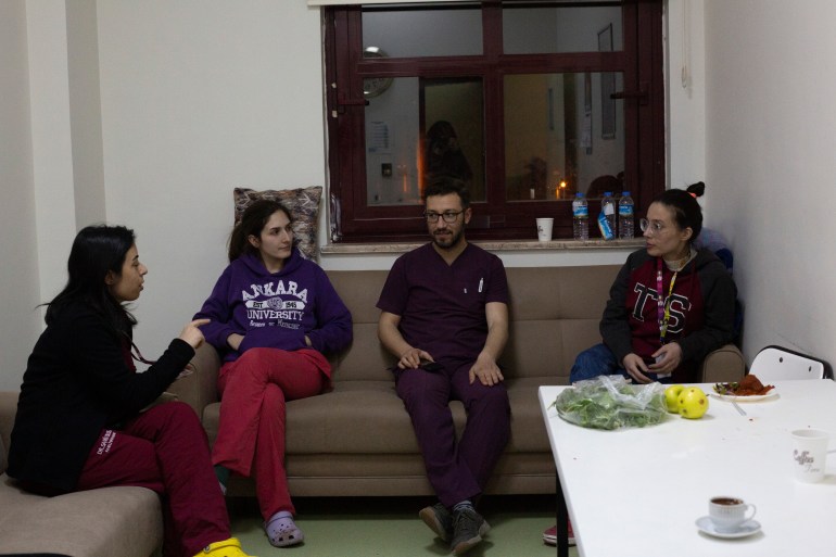 Dr. Tugba Gayretli (right), an obstetrician, and her colleagues