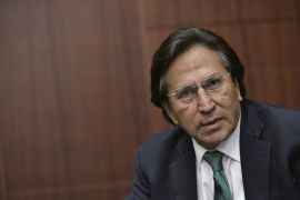 (FILES) In this file photo taken on June 17, 2016, former President of Peru Alejandro Toledo speaks during a discussion on Venezuela and the OAS at The Center for Strategic and International Studies (CSIS) in Washington, DC. - The United States has authorized the extradition of former Peruvian president Alejandro Toledo, who served from 2001 to 2006, to face charges of corruption in his home country, Peru's prosecutor's office said February 21, 2023. "We have been informed that the US State Department authorized the extradition of Alejandro Toledo Manrique for the crimes of collusion and money laundering," the prosecutor's office said on Twitter. (Photo by Mandel Ngan / AFP)