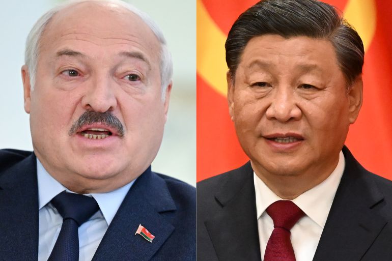 Belarusian President Alexander Lukashenko and China's President Xi Jinping