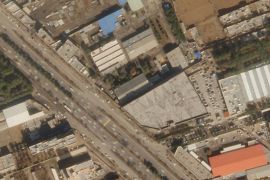 This satellite image from Planet Labs PBC shows damage to the roof of an Iranian military workshop after a drone attack in Isfahan, Iran [Planet Labs PBC via AP]