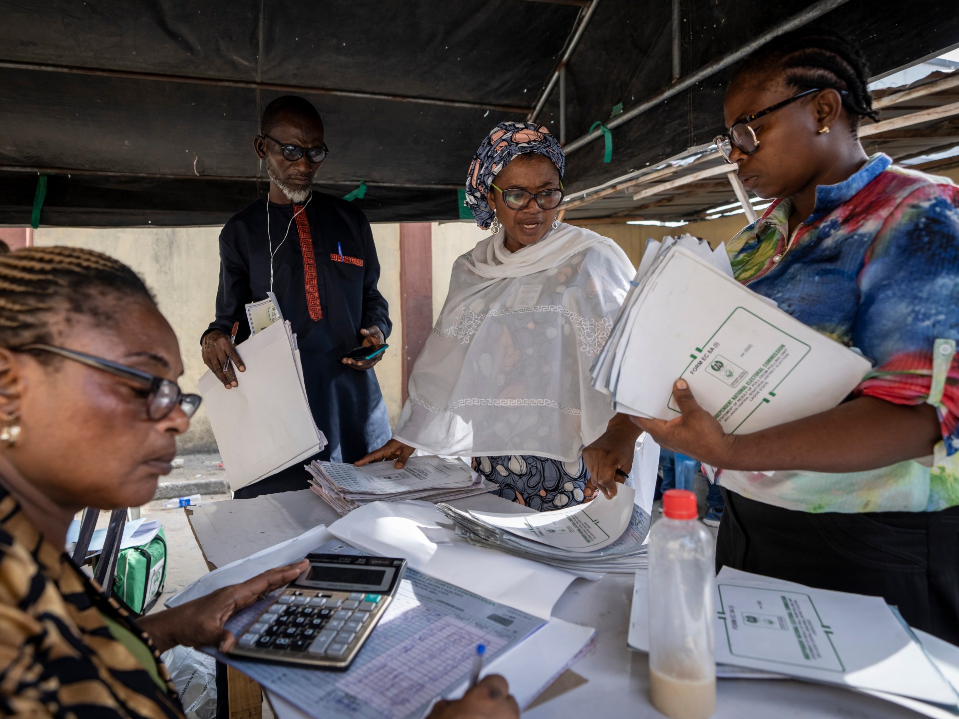 Nigeria’s electoral commission announces some early results
