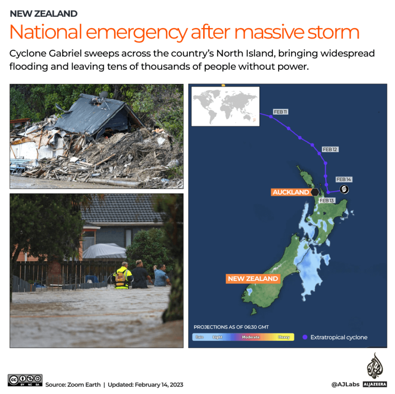 Selandia Baru mengumumkan keadaan darurat nasional yang jarang terjadi setelah badai besar |  Berita Cuaca