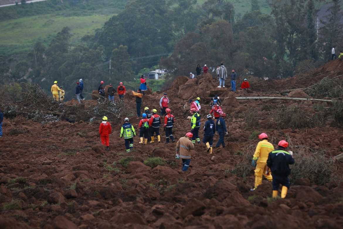 landslide in Alausi, Ecuador