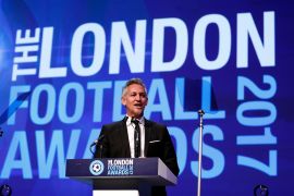 Britain Football Soccer - London Football Awards 2017 - Battersea Evolution - 2/3/17 Gary Lineker during the London Football Awards 2017 Action Images via Reuters / John Sibley Livepic EDITORIAL USE ONLY.