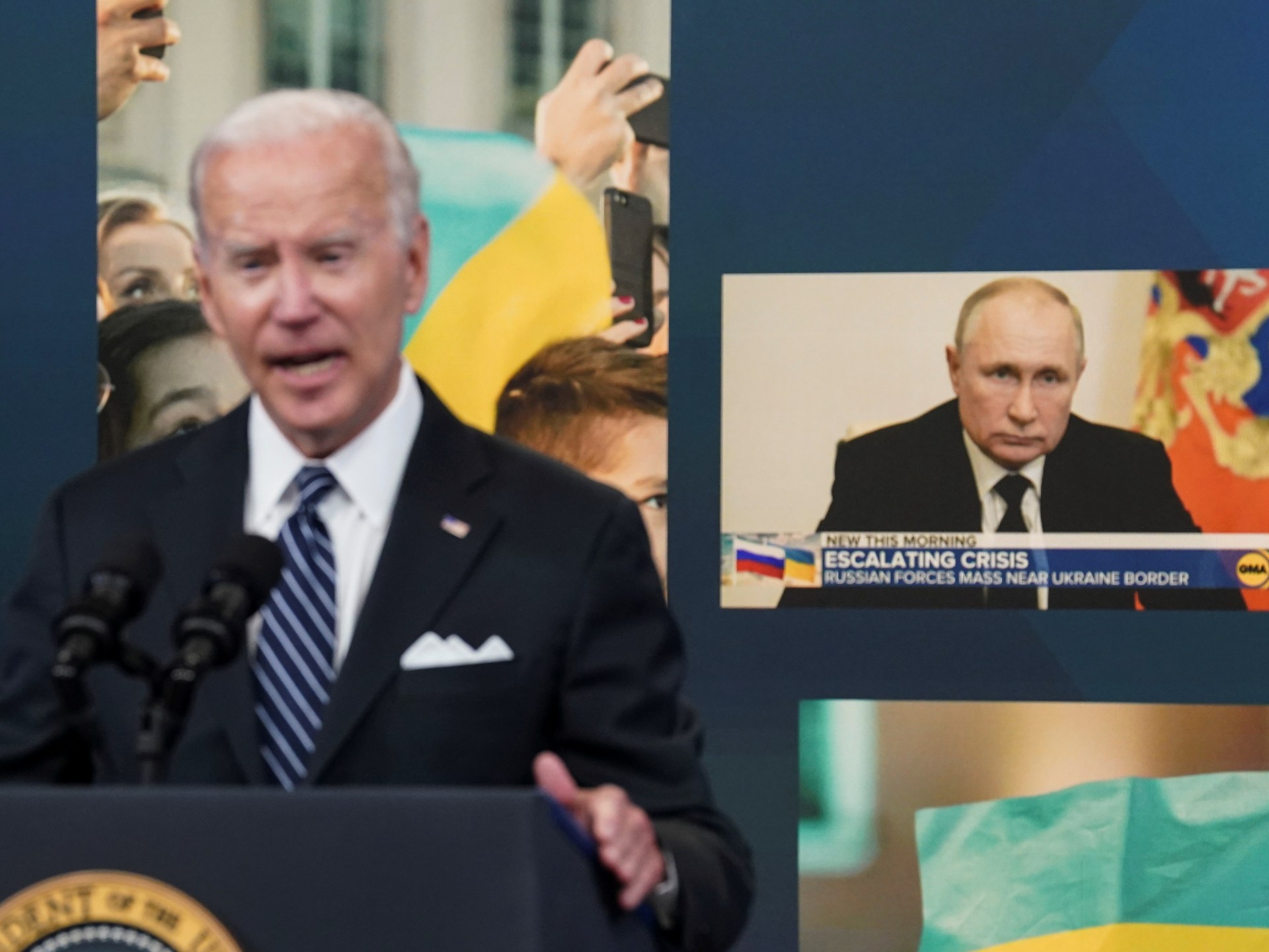 Biden은 푸틴의 전쟁 범죄를 비난하는 것이 정당하다고 말합니다 |  블라디미르 푸틴 뉴스