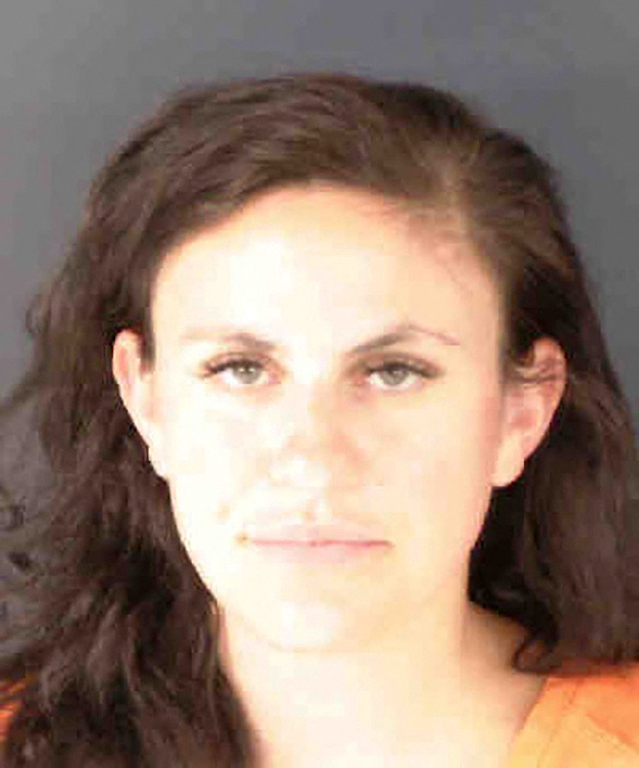 A booking photo of Danielle Miller after she was arrested by the Sarasota County Sheriff's Office in 2020.